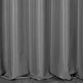 Zasłona szyta na taśmie 5 cm popielata z eleganckiej lśniącej tkaniny o drobnym splocie