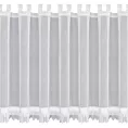 Zazdrostka biała zdobiona subtelną aplikacją oraz gipiurą 150x90 cm szelki - KATRIN