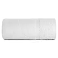 Ręcznik kąpielowy 50x90 cm bawełniany kolor biały podkreślony ryżową bordiurą 530 g/m2 VILIA
