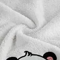 Ręcznik kąpielowy dziecięcy 70x140 cm bawełniany kolor biały z aplikacją pandy 450 g/m2 BABY 73 Eurofirany