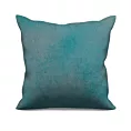 Poszewka szyta LIBERTY turkusowa z miękkiej, welwetowej tkaniny z nakrapianym połyskującym nadrukiem