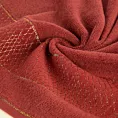 Ręcznik kąpielowy 50x90 cm bawełniany kolor ceglasty z geometrycznym motywem 500 g/m2 ROSA