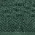 Ręcznik do rąk 30x50 cm bawełniany kolor zielony o ryżowej strukturze z welwetową bordiurą 500 g/m2 LOREN