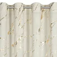 Zasłona kremowo, złocista zdobiona błyszczącym marmurkiem z welwetu, 140x250 cm złota przelotka - MOLLY