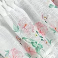Zazdrostka biało, różowa z etaminy w stylu prowansalskim z koronką 150x30 cm tunel ASTEJA