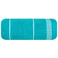 Ręcznik do rąk 30x50 cm bawełniany kolor turkusowy ze stębnowaną bordiurą 500 g/m2 MIRA