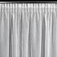 Firana biała  z etaminy zdobiona subtelnymi pionowymi pasami 140x280 cm taśma NASTIA