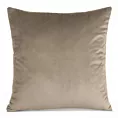 Poszewka na poduszkę 45x45 cm welwetowa, gładka ciemnobeżowa o delikatnym połysku GAJA 1