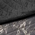 Narzuta welwetowa stalowo, złota 200x220 cm z welwetu zdobiona wzorem marmuru LUIZ 6 Design 91