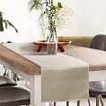 Bieżnik na stół kremowy 40x140 cm SPARKLE przeszywany złotą nicią