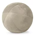 Poduszka dekoracyjna w formie kuli średnica 24 cm welwetowa beżowa GAJA
