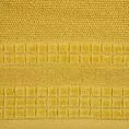 Ręcznik kąpielowy 50x90 cm bawełniany kolor musztardowy z welwetową bordiurą 500 g/m2 CUBA
