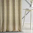 Zasłona szyta na taśmie 5 cm DORIANA srebrno musztardowa z tkaniny o dwukolorowym nieregularnym wzorze