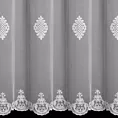 Tkanina firanowa typu peru zdobiona haftem kordonkowym z dodatkiem cyrkoni z kolekcji Eva Minge