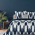 Pościel 160x200 cm bawełniana kolor biały, granatowy z nowoczesnym wzorem PALERMO 4 Terra Collection