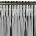 Zasłona srebrna z dodatkiem lnu i efektem deszczyku 140x300 cm taśma - JUDYTA