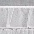 Firana biała z etaminy zdobiona falbanami 140x250 cm przelotka SAMI