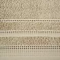 Ręcznik do rąk 30x50 cm bawełniany kolor beżowy z ozdobnym stebnowaniem 500 g/m2 POLA