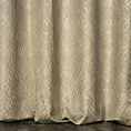 Zasłona beżowa z wytłaczanym wzorem, welwetowa 140x250 cm przelotka - ARETA