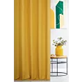 Zasłona szyta na taśmie 5 cm musztardowa z miękkiej tkaniny z efektem melanżu