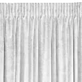 Zasłona biało, srebrna welwetowa z nakrapianym nadrukiem 135x270 cm taśma - AVENA