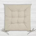 Poduszka na krzesło 40 x 40 x 5 cm wodoodporna kremowa z pikowaniem GARDEN