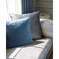 Poszewka na poduszkę 45x45 cm z miękkiej tkaniny barankowej niebieska BUKLA
