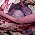Pościel 220x200 cm bawełniana z makosatyny kolor fioletowy, różowy z botanicznym wzorem Reina Line
