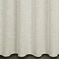 Zasłona szyta na taśmie 5 cm naturalna z matowej luźnotkanej tkaniny z efektem melanżu, wykończona obciążnikiem