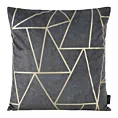 Poszewka na poduszkę 45x45 cm welwetowa stalowa z nadrukiem geometrycznym BLINK 29