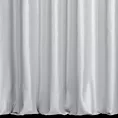 Zasłona szyta na taśmie 5 cm biało srebrna z gładkiej tkaniny przeplatanej błyszczącą lureksową nicią
