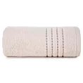 Ręcznik kąpielowy 50x90 cm bawełniany kolor jasnoróżowy z ozdobnym stębnowaniem na bordiurze 500 g/m2 FIORE