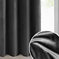 Zasłona czarna z matowego welwetu 140x250 cm przelotka - MELANIE