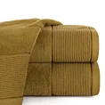 Ręcznik kąpielowy 70x140 cm bawełniany kolor miodowy z welurową bordiurą 500 g/m2 EMMA