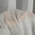 Firana szyta na taśmie 5 cm naturalno kremowa zdobiona poziomymi pasami o naturalnym splocie