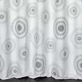 Tkanina zasłonowa z nadrukiem okrągłych ornamentów, miękka w dotyku