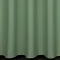 Zasłona szyta na taśmie 5 cm miętowa z gładkiej tkaniny zaciemniającej typu dimout wykończona obciążnikiem