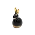 Figurka dekoracyjna ZAJĄCZEK w złoto-czarnej kolorystyce
