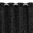 Zasłona czarna zdobiona futerkiem 140x250 cm przelotka - MARION