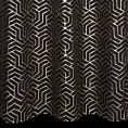 Zasłona czarno, szampańska zdobiona nadrukiem geometrycznym 140x250 cm przelotka - SEMI