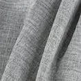 Zasłona szyta na taśmie 5 cm srebrno popielata z tkaniny w stylu eko o naturalnym splocie, z efektem melanżu, wykończona obciążnikiem