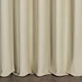 Zasłona szyta na flexach beżowa z tkaniny welwetowej zaciemniającej w 100%