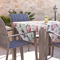Bieżnik na stół biało, niebieski 85x85 cm wodoodporny GARDEN na taras oraz balkon