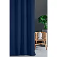 Zasłona szyta na taśmie 5 cm granatowa z gładkiej tkaniny typu blackout
