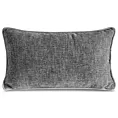 Poszewka na poduszkę 30x50 cm stalowa z szenilowej tkaniny ROSI