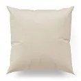 Poszewka szyta kremowa z gładkiej tkaniny zaciemniającej typu dimout