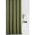 Zasłona szyta na taśmie fala DORA - HIT jasnozielona z miękkiej tkaniny o welurowej strukturze