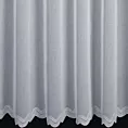 Firana szyta na taśmie 5 cm biała z matowej cienkiej etaminy wykończonej ażurowym haftem
