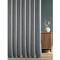 Zasłona szyta na taśmie 5 cm stalowa z tkaniny o naturalnym splocie z efektem melanżu