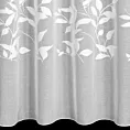 Firana biała z etaminy zdobiona motywem roślinnym 140x250 cm przelotka ESTELLA